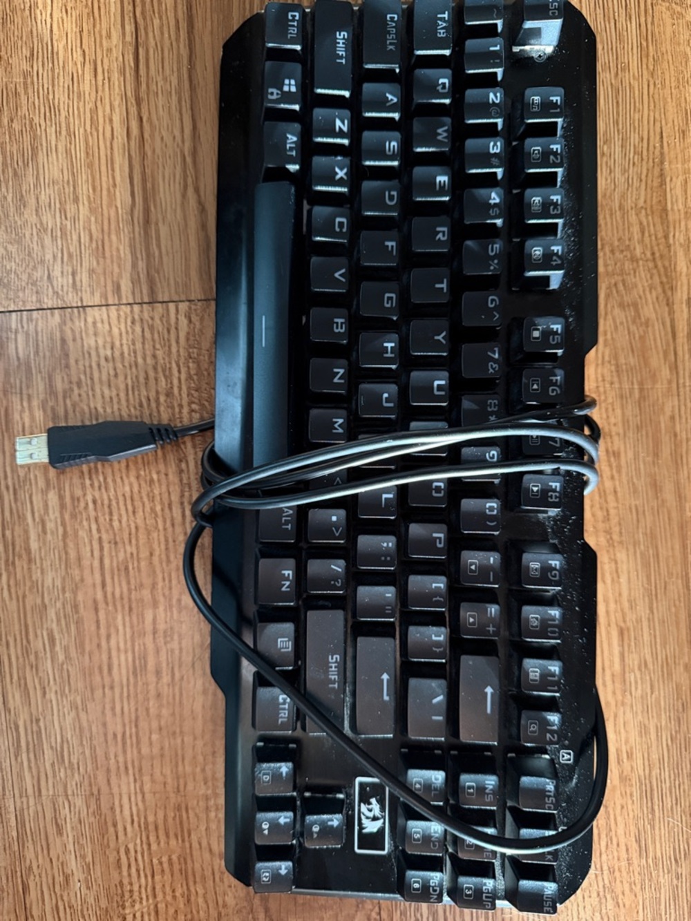 Wired Black USB Gaming Keyboard with Compact Layout